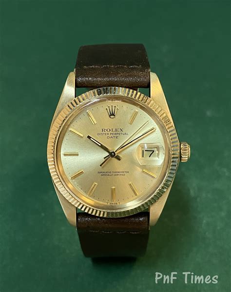 rolex oyster perpetual date 14k gold